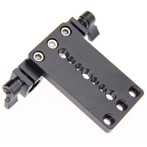 CAMVATE Tripod Mounting Plate Railblock for 15mm LWS Rods (Black Locking Levers)