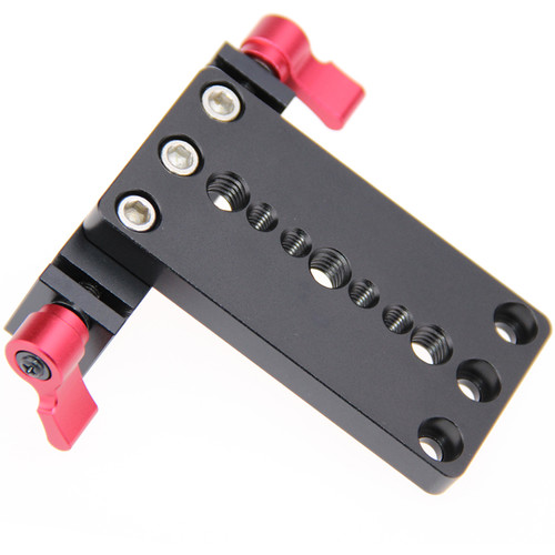 CAMVATE Tripod Mounting Plate Railblock for 15mm LWS Rods (Red Locking Levers)