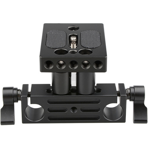 CAMVATE DSLR Baseplate with Height Risers and 15mm Rod Block