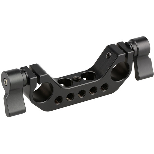 CAMVATE 15mm Rod Clamp for DSLR Cage Baseplate (Black Knobs)
