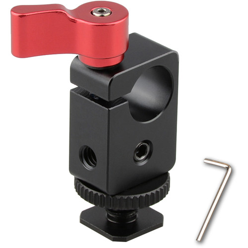 CAMVATE Hot Shoe Mount 15mm Single Rod Clamp for DSLR C1435 B&H