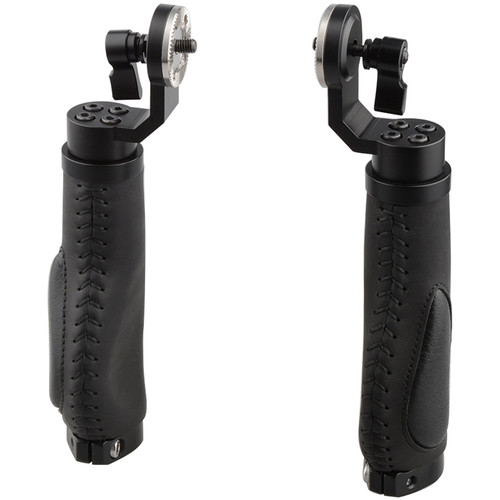 CAMVATE Leather Handgrip with ARRI-Style Rosette (2-Pack Black)