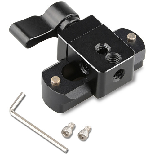 CAMVATE Swat Rail Clamp with Safety Rail (Black Wingnut 1.97