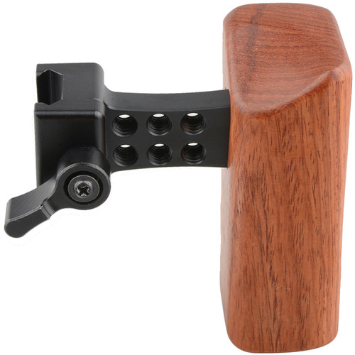 CAMVATE Wooden Handgrip with Quick Release Clamp for Select DSLRs (Right Hand)