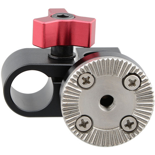 CAMVATE 15mm Single-Rod Clamp with ARRI Rosette Mount (Red Locking Knob)