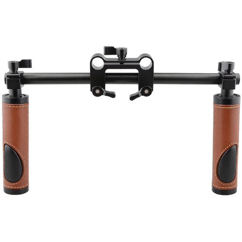CAMVATE Rod Mount Dual Leather Handgrip Set