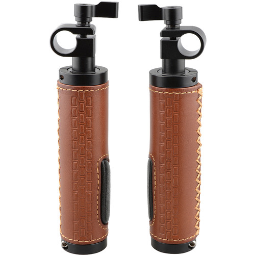 CAMVATE 15mm Rod Mount Leather Handgrips (Set of 2)