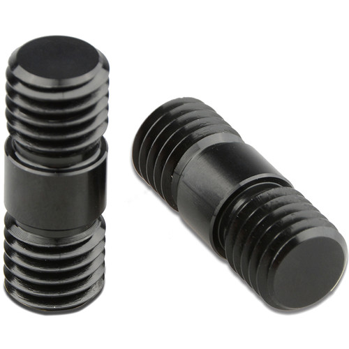 CAMVATE 15mm Rod Connector with M12 Threads (Black 2-Pack)