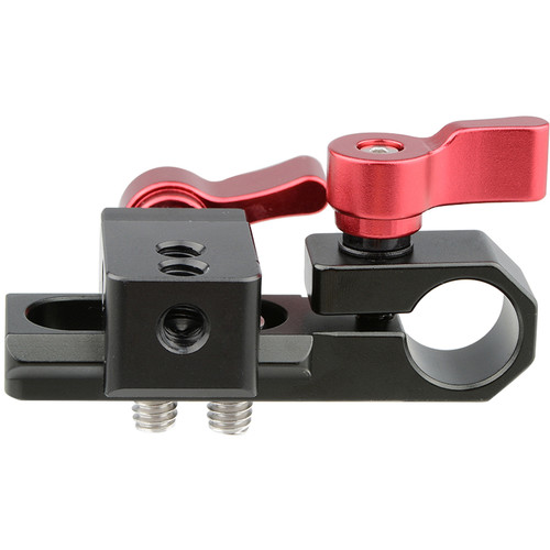 CAMVATE Single 15mm Rod Clamp with NATO Rail and Clamp (Red Lever)