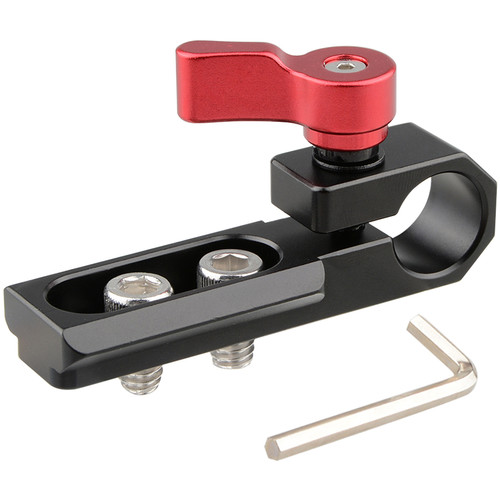 CAMVATE Single 15mm Rod Clamp with NATO Rail (Red Lever)