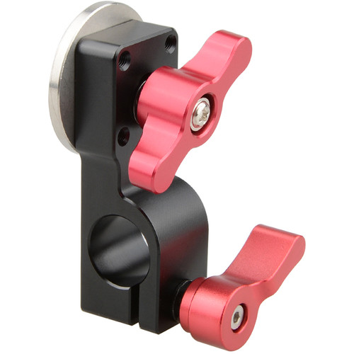 CAMVATE 15mm Rod Clamp with ARRI Rosette Mount (Red Thumbscrew)