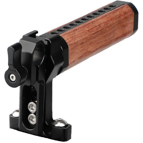 CAMVATE Top Wooden Cheese Handle with 15mm Rod Clamp (Black Thumbscrew)