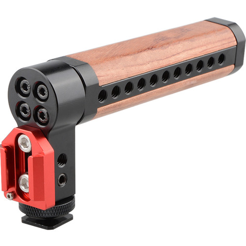 CAMVATE Top Handle Wood Grip with Shoe Mount (Red Cold Shoe)
