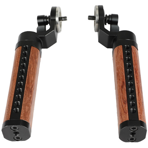 CAMVATE ARRI-Style Wooden M6 Rosette Handgrips (Pair)