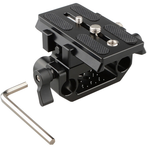 CAMVATE Quick Release Baseplate Sliding Mount with 15mm Dual-Rod Clamp