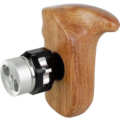 CAMVATE Wooden Handgrip with ARRI-Style Rosette Mount & 1/4