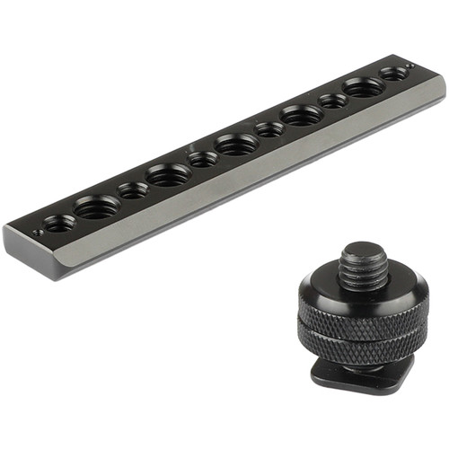 CAMVATE Cheese-Style NATO Rail with Shoe Mount Adapter