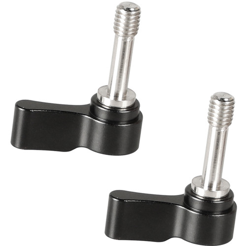CAMVATE M6 Locking Lever Wingnut Assembly Knobs (Black Pair)