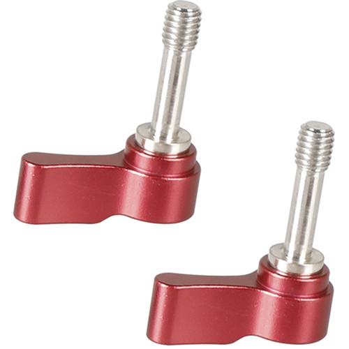 CAMVATE M6 Locking Lever Wingnut Assembly Knobs (Red Pair)