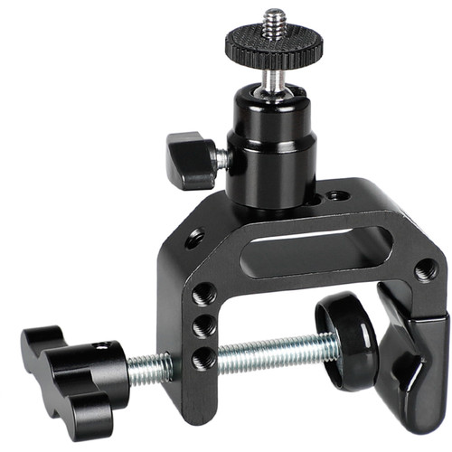 CAMVATE Heavy-Duty C-Clamp with Mini Ball Head (Black T-Handle)
