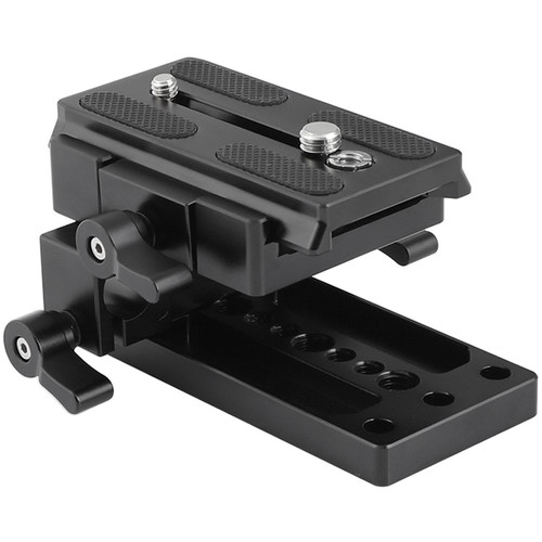 CAMVATE Manfrotto-Style QR Plate Baseplate and 15mm Dual-Rod Clamp