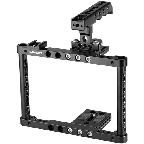CAMVATE Adjustable Camera Cage with Top Handle for DSLR C2183
