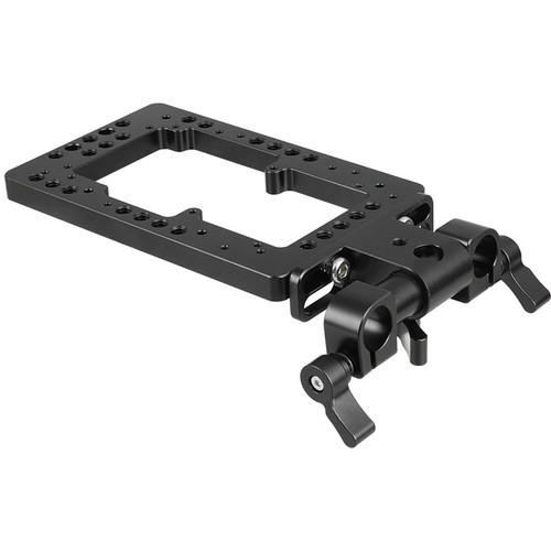 CAMVATE Double-Faced Battery Plate with Adjustable 15mm Rod Clamp & 360 Swivel