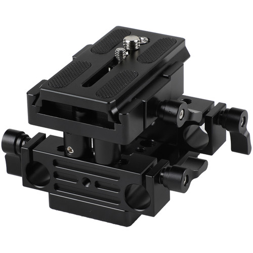 CAMVATE Manfrotto Quick Release Connect Adapter with 15mm Dual-Rod Clamp