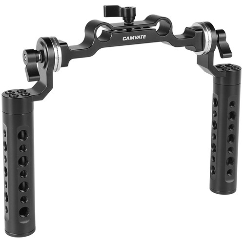 CAMVATE Aluminum Handgrip Kit with 15mm Rosette Rod Clamp