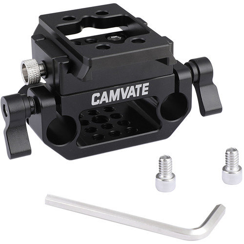 CAMVATE Manfrotto Quick Release System and Adapter Plate with 15mm Dual-Rod Clamp