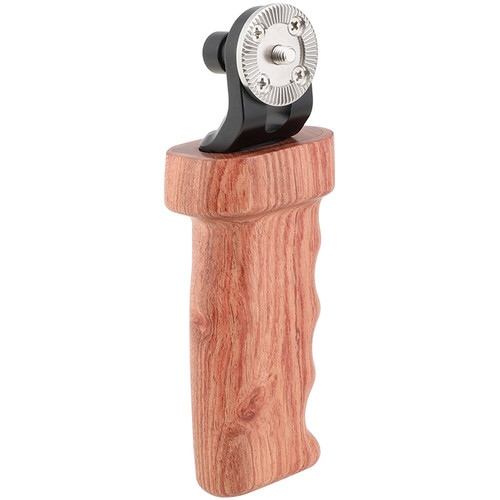 CAMVATE Wood Handle with ARRI-Style Rosette & M6 Thread for Shoulder Mount Camera Rig (Left)