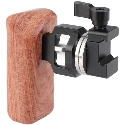 CAMVATE Wooden Handgrip with M6 Rosette & Quick Release NATO Clamp (Left Hand)
