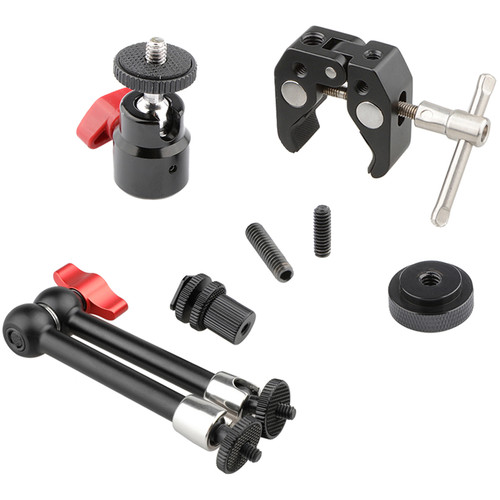 CAMVATE Super Crab Clamp Magic Arm & Mini Ball Head Mount Set