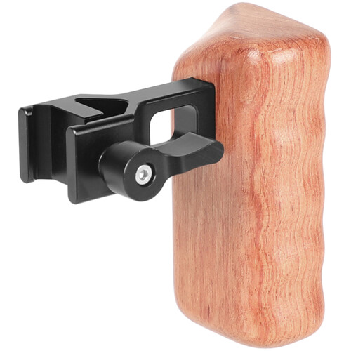CAMVATE Wood Handle with Quick Release NATO Clamp (Left Grip Medium)
