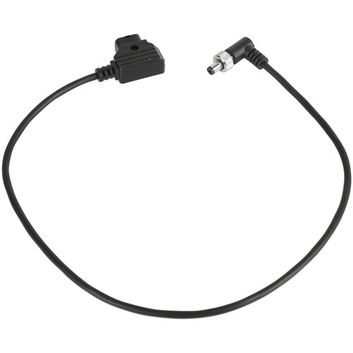 CAMVATE Straight D-Tap to Locking DC 2.5mm Right-Angle Cable (Black 18.9