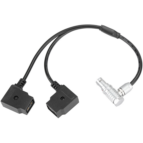 CAMVATE Right-Angle 7-Pin LEMO to Double D-Tap Female Cable for ARRI ALEXA Mini (11.8