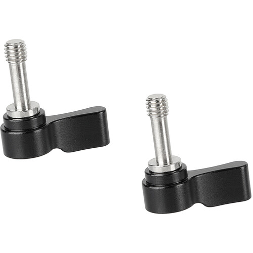CAMVATE M6 Threading Ratchet Wingnut Assembly Rotating Knobs (Black Pair)