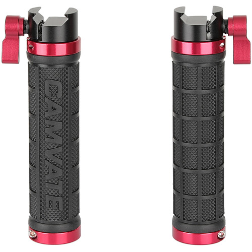 CAMVATE Rubber NATO Clamp Handgrip Set (2-Pack Black/Red)