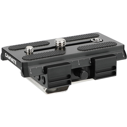 CAMVATE Manfrotto-Type Quick Release Plate Clamp Baseplate and Handy Belt Clip