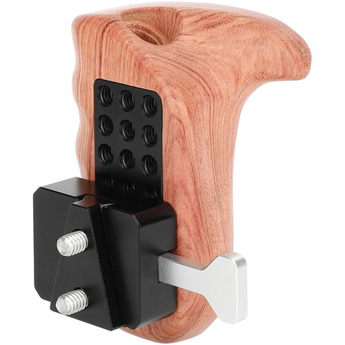 CAMVATE Wooden Handgrip with V-Lock Adapter (Right Hand)