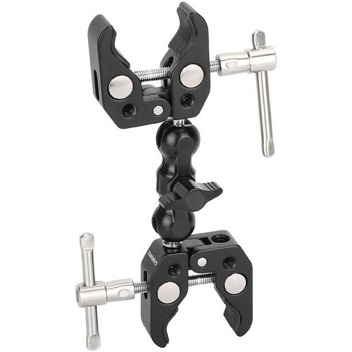 CAMVATE Two Super Clamps with Double Ball Head Mount