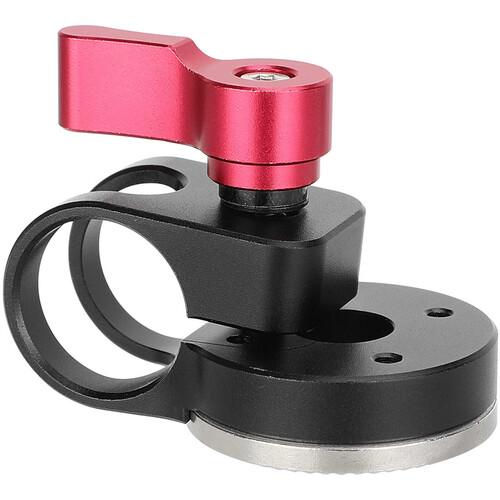 CAMVATE 19mm Rod Clamp with ARRI-Style Rosette (Red Locking Knob)