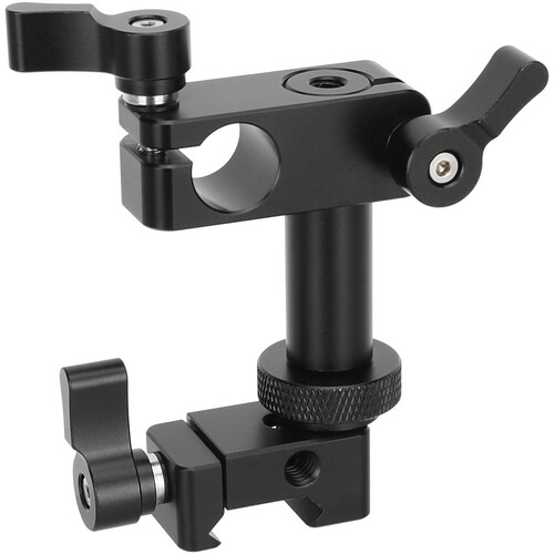 CAMVATE Rotating 15mm Rod Clamp to NATO Rail Clamp Adapter (Black Thumbscrews)