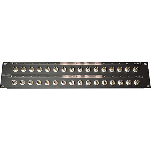 Canare 322U-BJRK 12G A/V BNC Stand-Off Panel with Receptacles (2 RU 32 Receptacles)