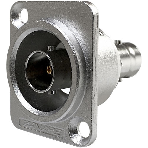 Canare BCJ-JRUDK 75-Ohm Panel Flush-Mount BNC Female to BNC Female Receptacle for 12G -SDI (Silver)
