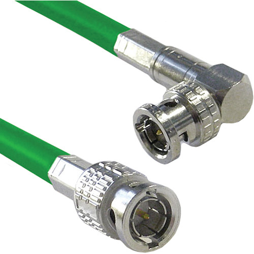 Canare Male to Right Angle Male HD-SDI Video Cable (Green 125')