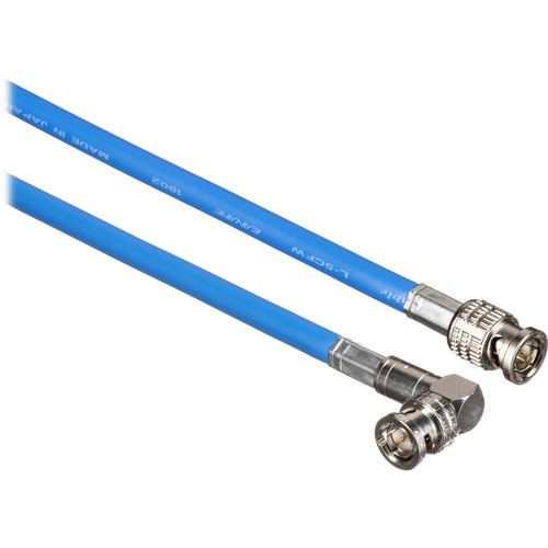 Canare Male to Right Angle Male HD-SDI Video Cable (Blue 1')
