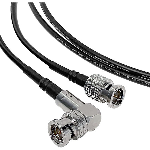 Canare L-2.5CHD Ultra-Slim 12G-SDI Right-Angle BNC to Straight BNC Cable (35')