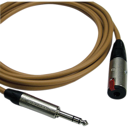 Canare Starquad TRSM-TRSF Extension Cable (Brown 1')