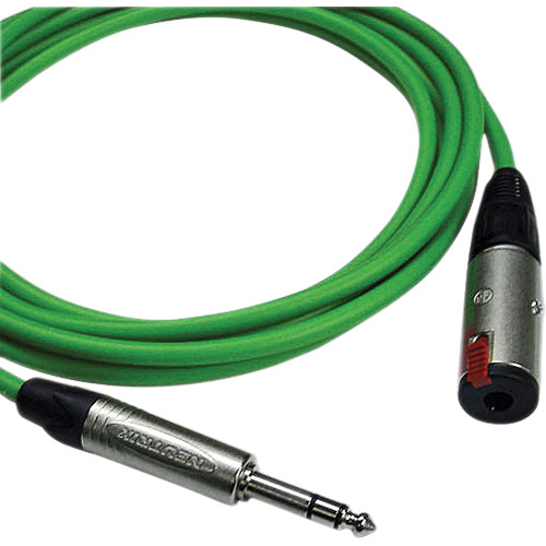 Canare Starquad TRSM-TRSF Extension Cable (Green 1')